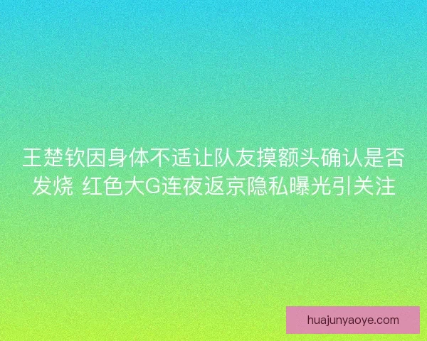 王楚钦因身体不适让队友摸额头确认是否发烧 红色大G连夜返京隐私曝光引关注