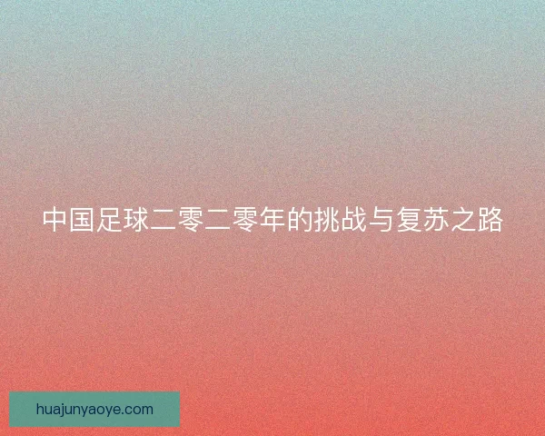 中国足球二零二零年的挑战与复苏之路